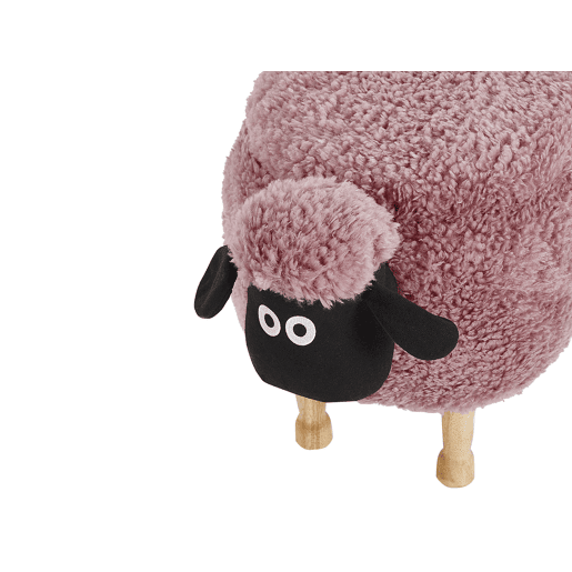 Tamborete animal com arrumação SHEEP Tecido Rosa