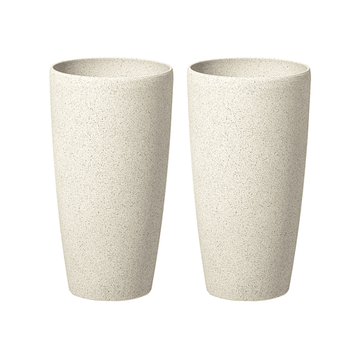 Conjunto de 2 vasos para plantas ABDERA 23 cm Creme claro Conjunto de 2 vasos para plantas ABDERA 23 cm Creme claro