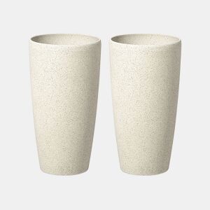 Conjunto de 2 vasos para plantas ABDERA 23 cm Creme claro