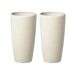 Beliani Conjunto de 2 macetas ABDERA Beliani Conjunto de 2 macetas ABDERA Beige