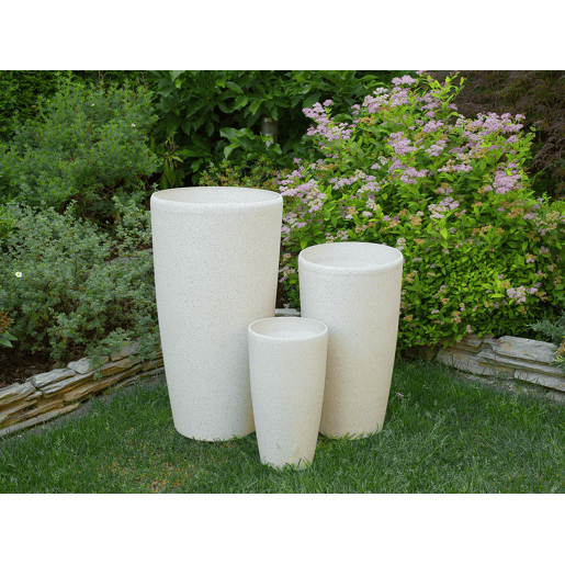 Conjunto de 2 vasos para plantas ABDERA 23 cm Creme claro Conjunto de 2 vasos para plantas ABDERA 23 cm Creme claro