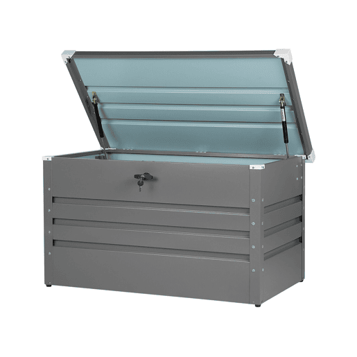 Caixa de arrumação CEBROSA Metal 132 cm 62 cm Cinzento