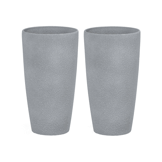 Conjunto de 2 vasos para plantas ABDERA 23 cm Cinzento