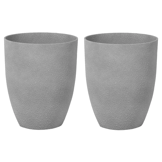 Conjunto de 2 vasos para plantas CROTON 35 cm Cinzento