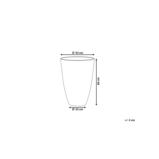 Vaso CAMIA 43 cm Cinzento Vaso CAMIA 43 cm Cinzento