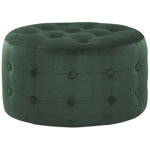 Pufe TAMPA Veludo Verde escuro 55 cm 55 cm 30 cm