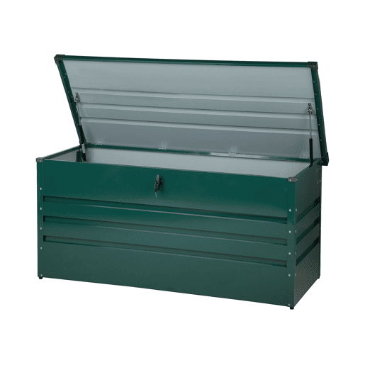 Caixa de arrumação CEBROSA Metal 132 cm 62 cm Verde escuro