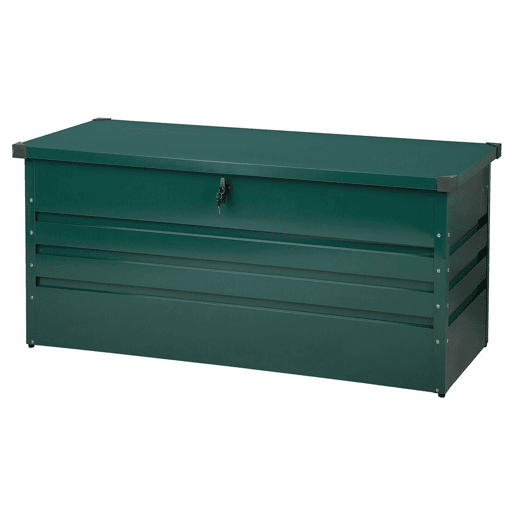 Caixa de arrumação CEBROSA Metal 132 cm 62 cm Verde escuro