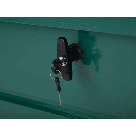 Caixa de arrumação CEBROSA Metal 132 cm 62 cm Verde escuro