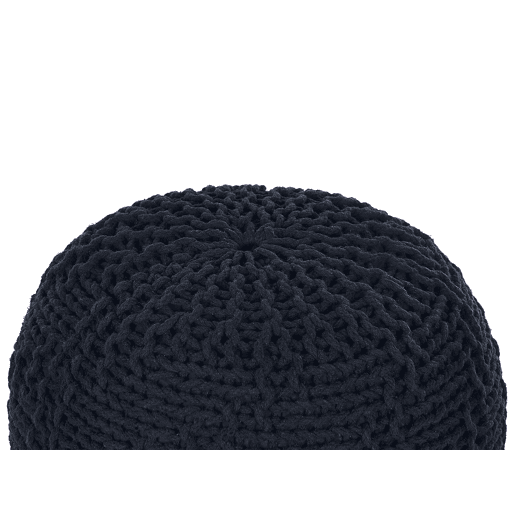 Pufe PRIENE Algodão Preto 50 cm 50 cm 35 cm
