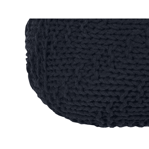 Pufe PRIENE Algodão Preto 50 cm 50 cm 35 cm