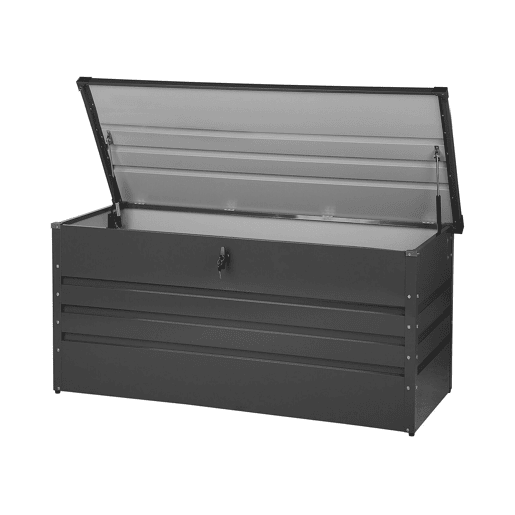 Caixa de arrumação CEBROSA Metal 132 cm 62 cm Cinzento grafite