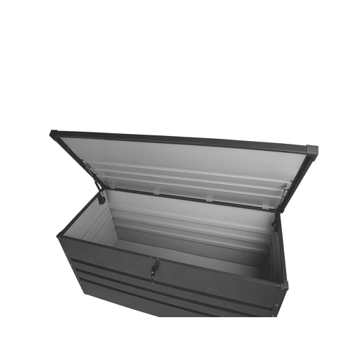 Caixa de arrumação CEBROSA Metal 132 cm 62 cm Cinzento grafite