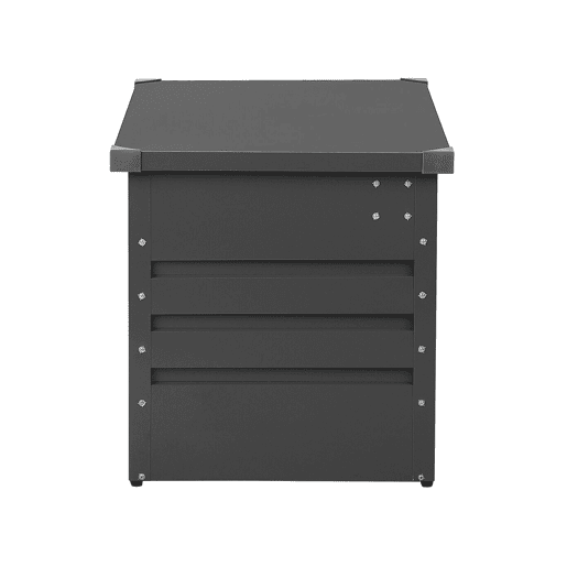 Caixa de arrumação CEBROSA Metal 132 cm 62 cm Cinzento grafite