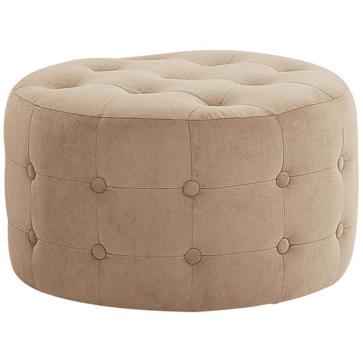 Pufe TAMPA Veludo Cor de areia 55 cm 55 cm 30 cm