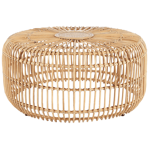 Mesa de centro RANDAZZO Rattan Castanho claro Mesa de centro RANDAZZO Rattan Castanho claro