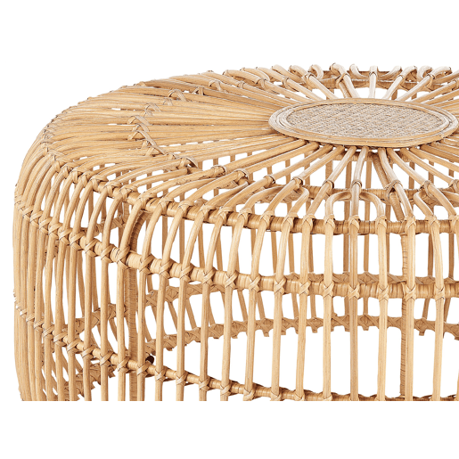 Mesa de centro RANDAZZO Rattan Castanho claro Mesa de centro RANDAZZO Rattan Castanho claro