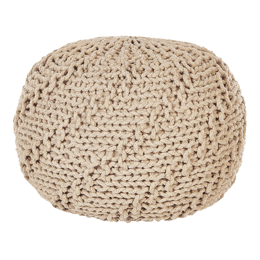 Pufe PRIENE Algodão Creme 50 cm 50 cm 35 cm