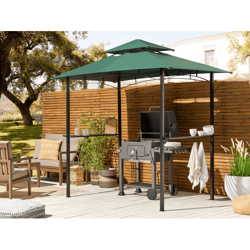 Pérgola de Jardim NARO Metal 240 cm 148 cm Verde escuro