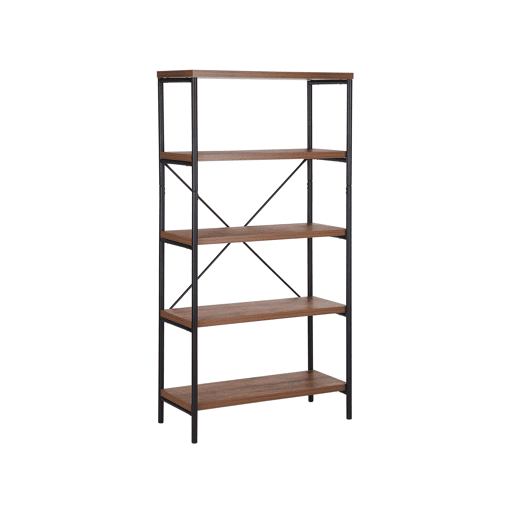 Estante com 4 prateleiras BRISBANE 160 cm Castanho escuro