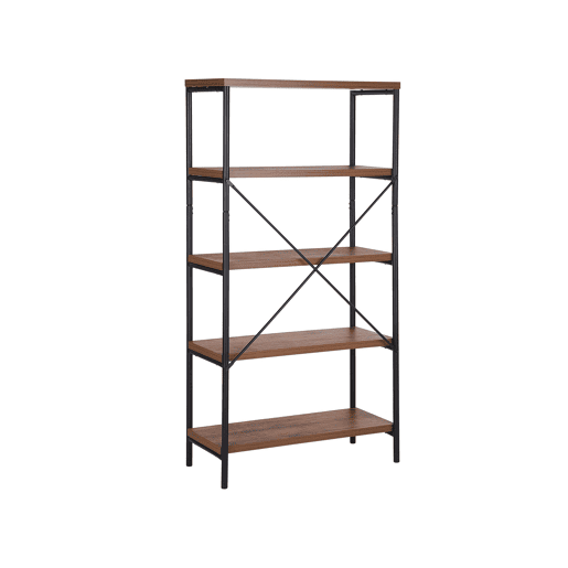 Estante com 4 prateleiras BRISBANE 160 cm Castanho escuro