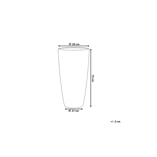 Vaso ABDERA 39 cm Creme claro Vaso ABDERA 39 cm Creme claro