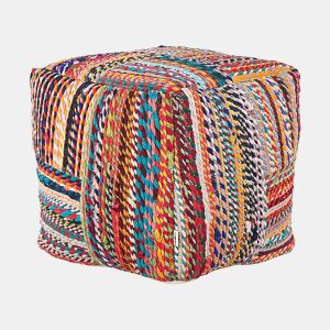 Pufe MEKHTAR Algodão Multicolor 40 cm 40 cm 40 cm