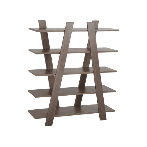 Estante com 5 prateleiras ESCALANTE 116 cm Castanho escuro