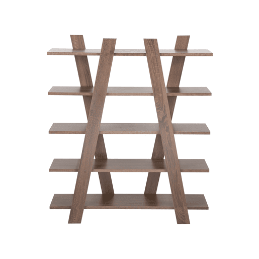 Estante com 5 prateleiras ESCALANTE 116 cm Castanho escuro