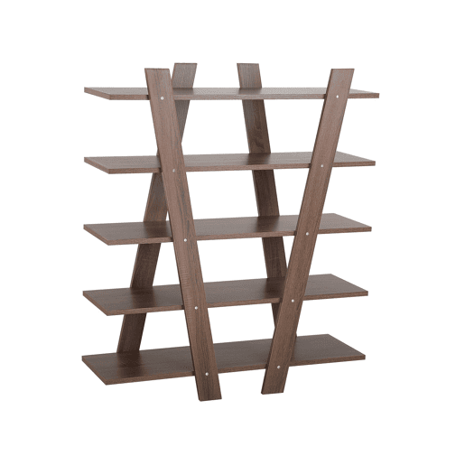Estante com 5 prateleiras ESCALANTE 116 cm Castanho escuro