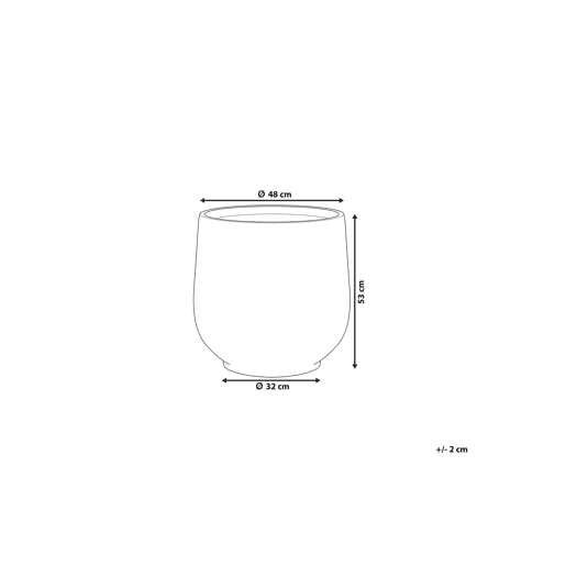 Vaso DIONI 48 cm Cinzento claro