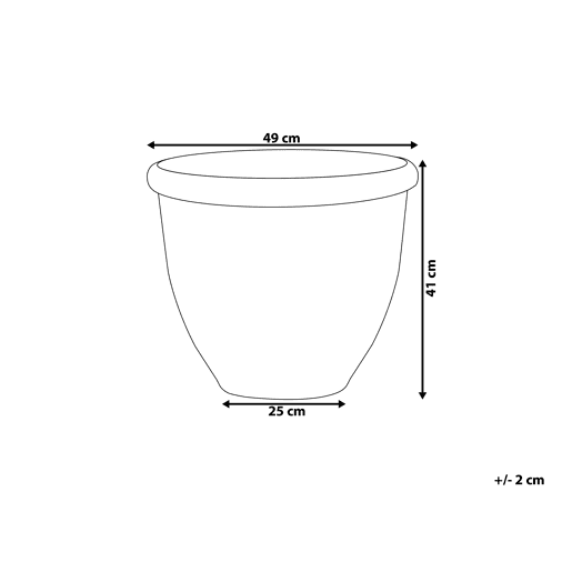 Vaso TESALIA 49 cm Castanho