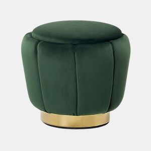 Pufe IRVING Veludo Verde escuro 43 cm 43 cm 37 cm