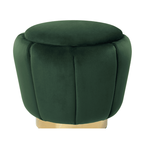 Pufe IRVING Veludo Verde escuro 43 cm 43 cm 37 cm