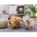 Beliani Puf animal TRICERATOPS Beliani Puf animal TRICERATOPS Gris Claro