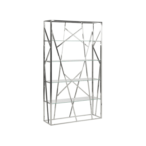 Estante com 4 prateleiras Estante HOXIE Metal 175 cm Prateado