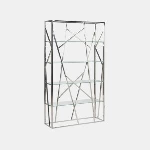 Estante com 4 prateleiras Estante HOXIE Metal 175 cm Prateado