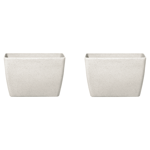 Conjunto de 2 vasos para plantas BARIS 60 cm Creme