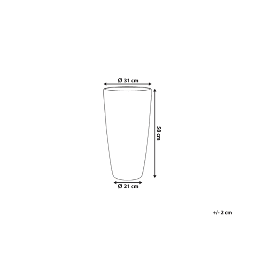 Vaso ABDERA 31 cm Cinzento