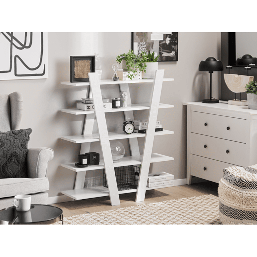 Estante com 5 prateleiras ESCALANTE 116 cm Branco