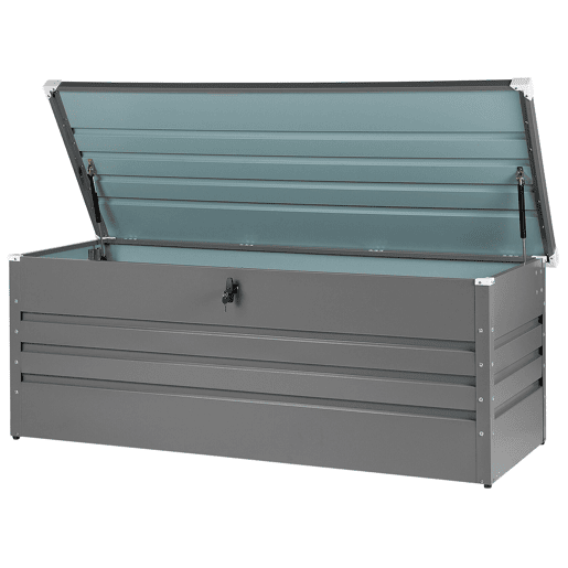 Caixa de arrumação CEBROSA Metal 165 cm 70 cm Cinzento