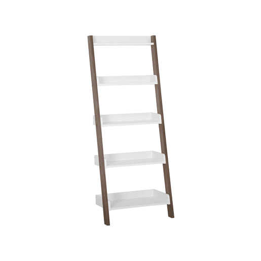Estante com 5 prateleiras MOBILE TRIO 164 cm CastanhoBranco