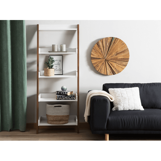 Estante com 5 prateleiras MOBILE TRIO 164 cm CastanhoBranco