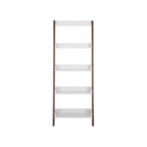 Estante com 5 prateleiras MOBILE TRIO 164 cm CastanhoBranco