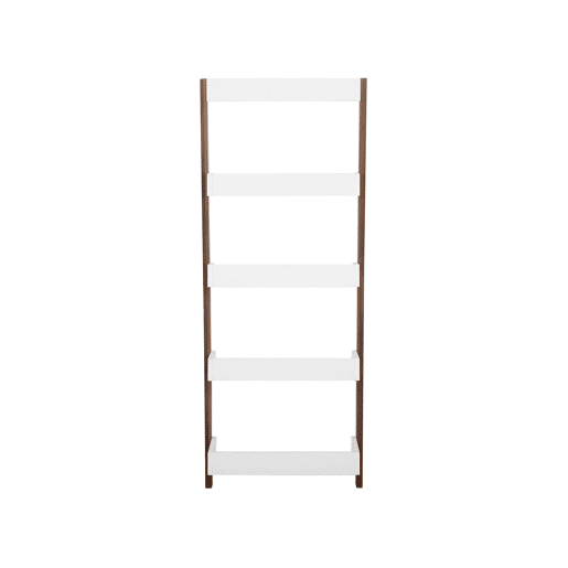 Estante com 5 prateleiras MOBILE TRIO 164 cm CastanhoBranco