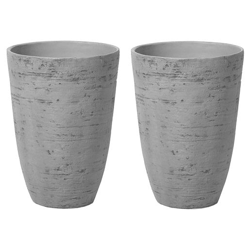 Conjunto de 2 vasos para plantas CAMIA 35 cm Cinzento