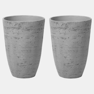Conjunto de 2 vasos para plantas CAMIA 35 cm Cinzento