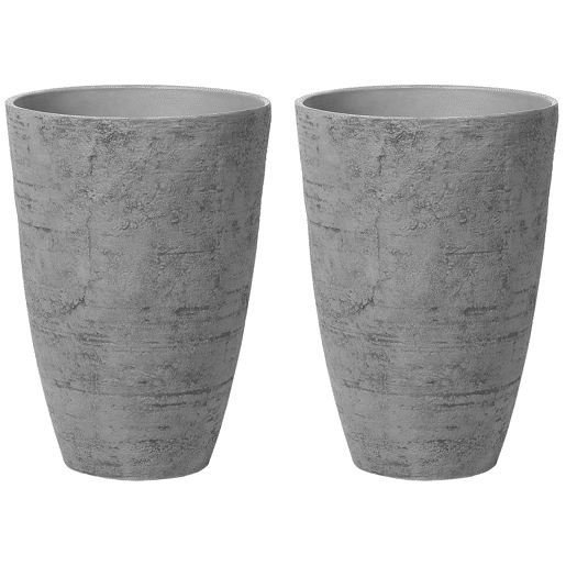 Conjunto de 2 vasos para plantas CAMIA 43 cm Cinzento