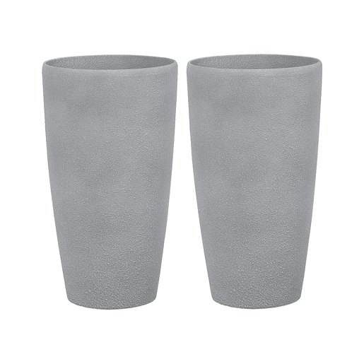 Conjunto de 2 vasos para plantas ABDERA 31 cm Cinzento