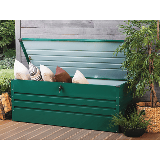 Caixa de arrumação CEBROSA Metal 165 cm 70 cm Verde escuro